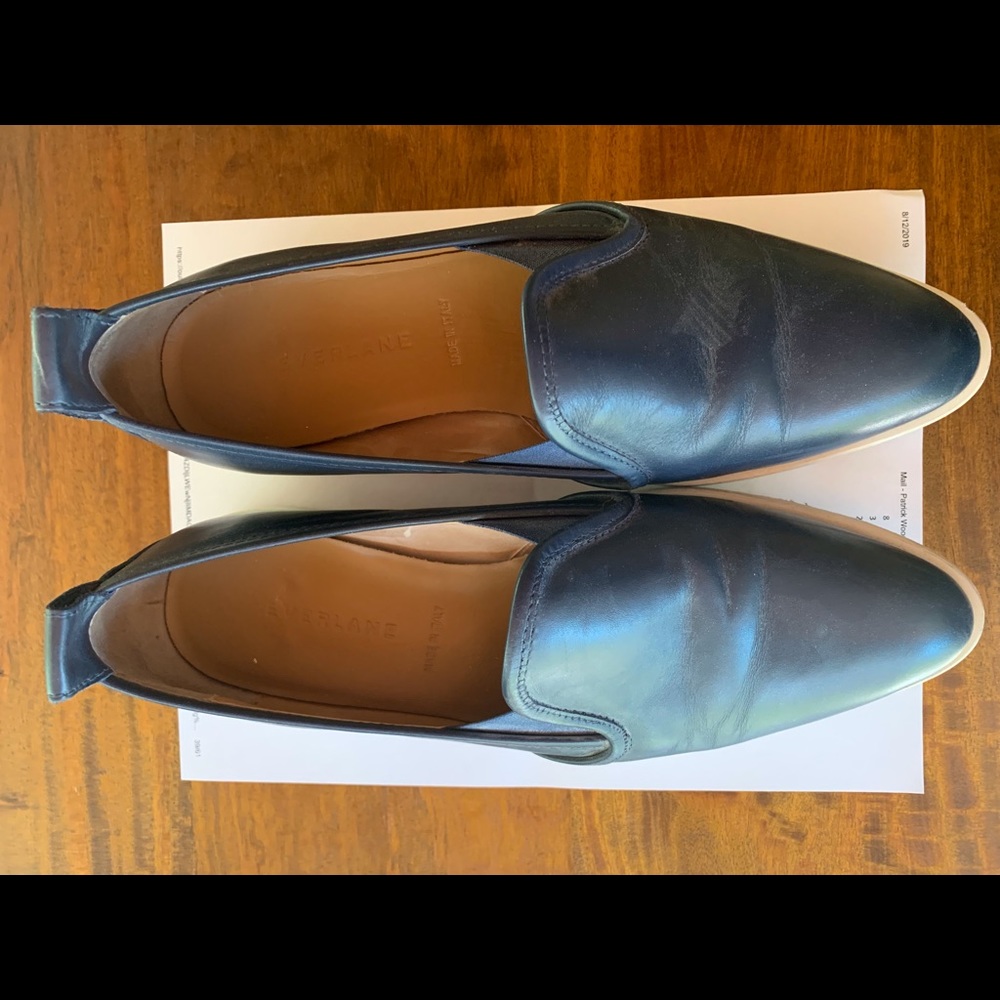 Everlane Navy Blue loafer type shoe